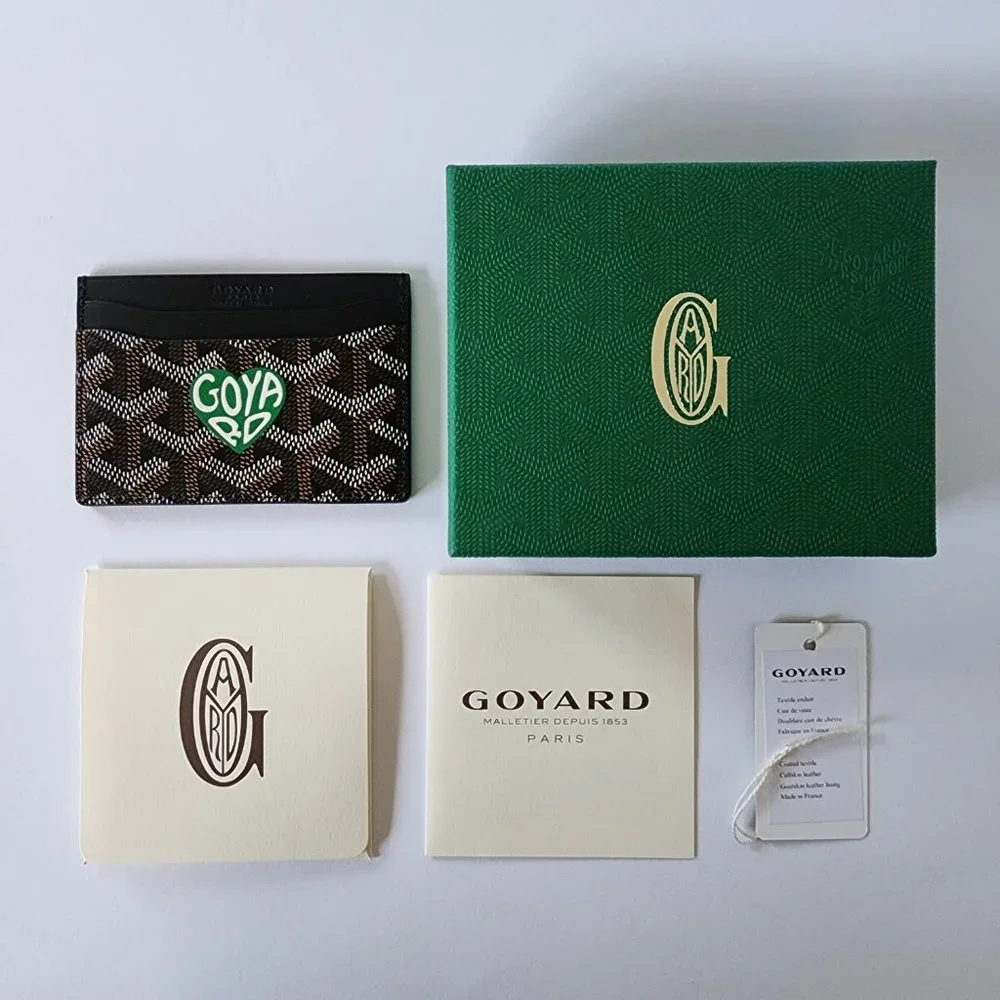 Custom Hand Painted Goyard Saint Sulpice Card Holder Wallet - Picture 11 of 13